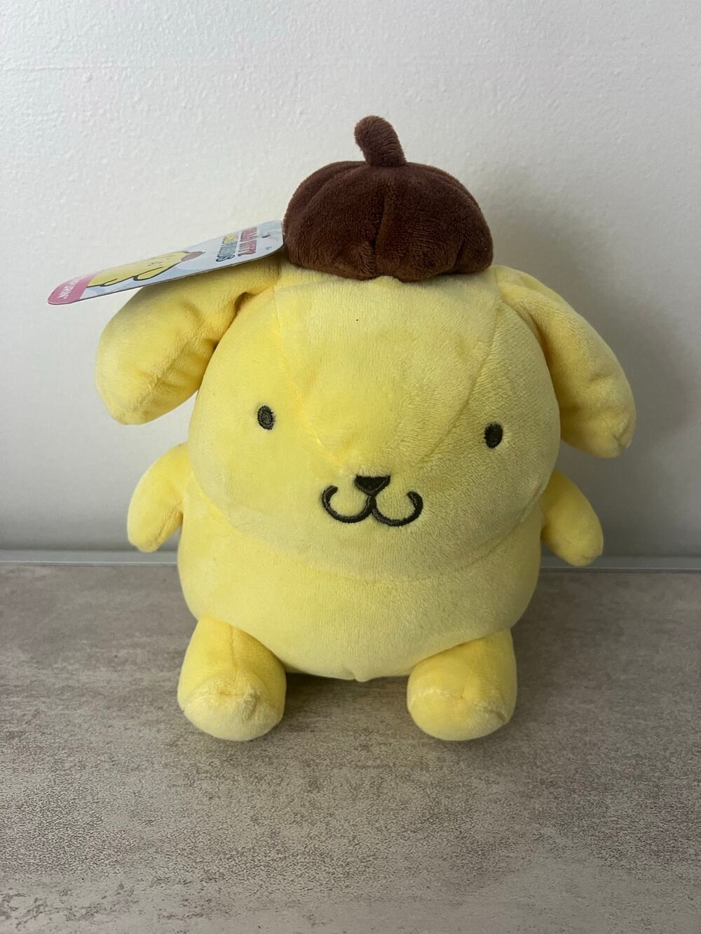 Sanrio Pompompurin 2025 Plush Mattel Sitting 8" Yellow Plush Hello Kitty Friend